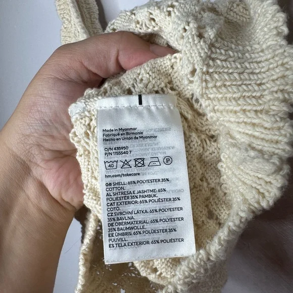 H&M Textured Cream Knit Top - Picture 3 of 4